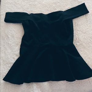 Lovely Day black peplum top